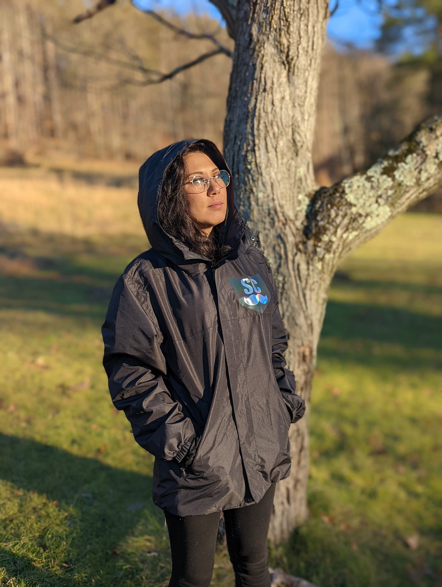 SC mustache reflective Windbreaker