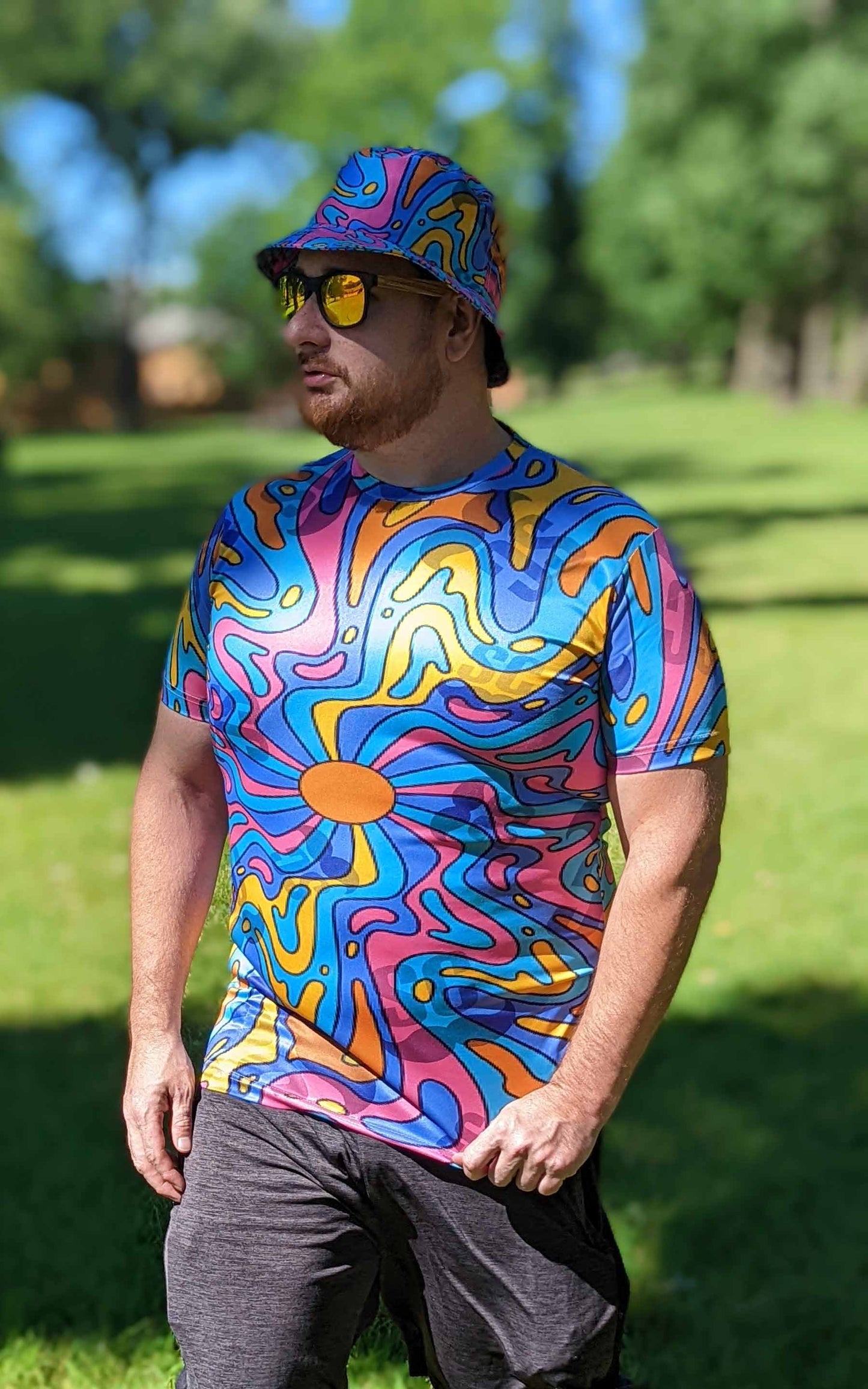 SC groovy psychedelic tee men's