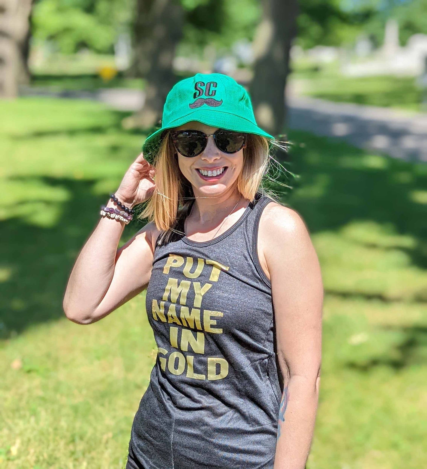Green SC bucket hats