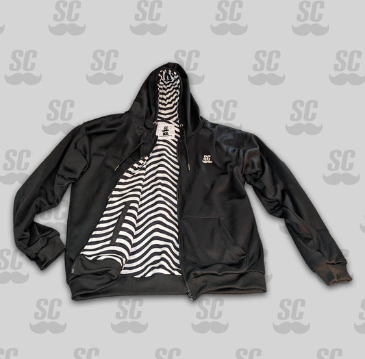 SC reversible black and white trippy hoodie