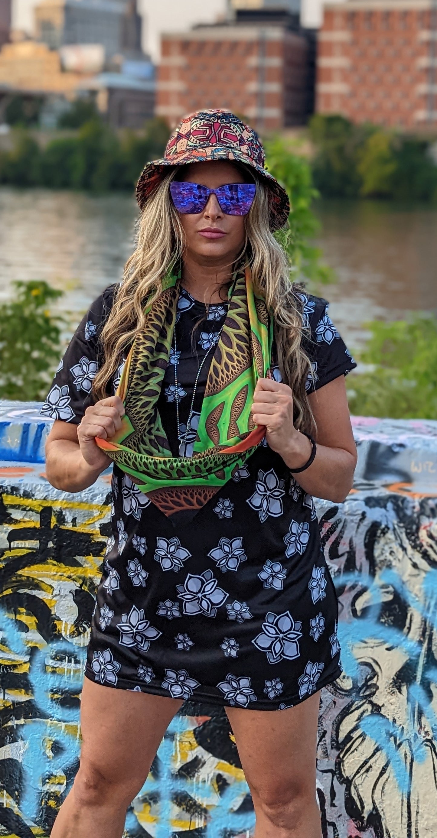 fractal tree of life infinity scarf